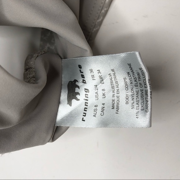 RUNNING Bare Light Grey Geometric Diamond Racerback Active Sports Bra SIZE XS - Picture 8 of 10